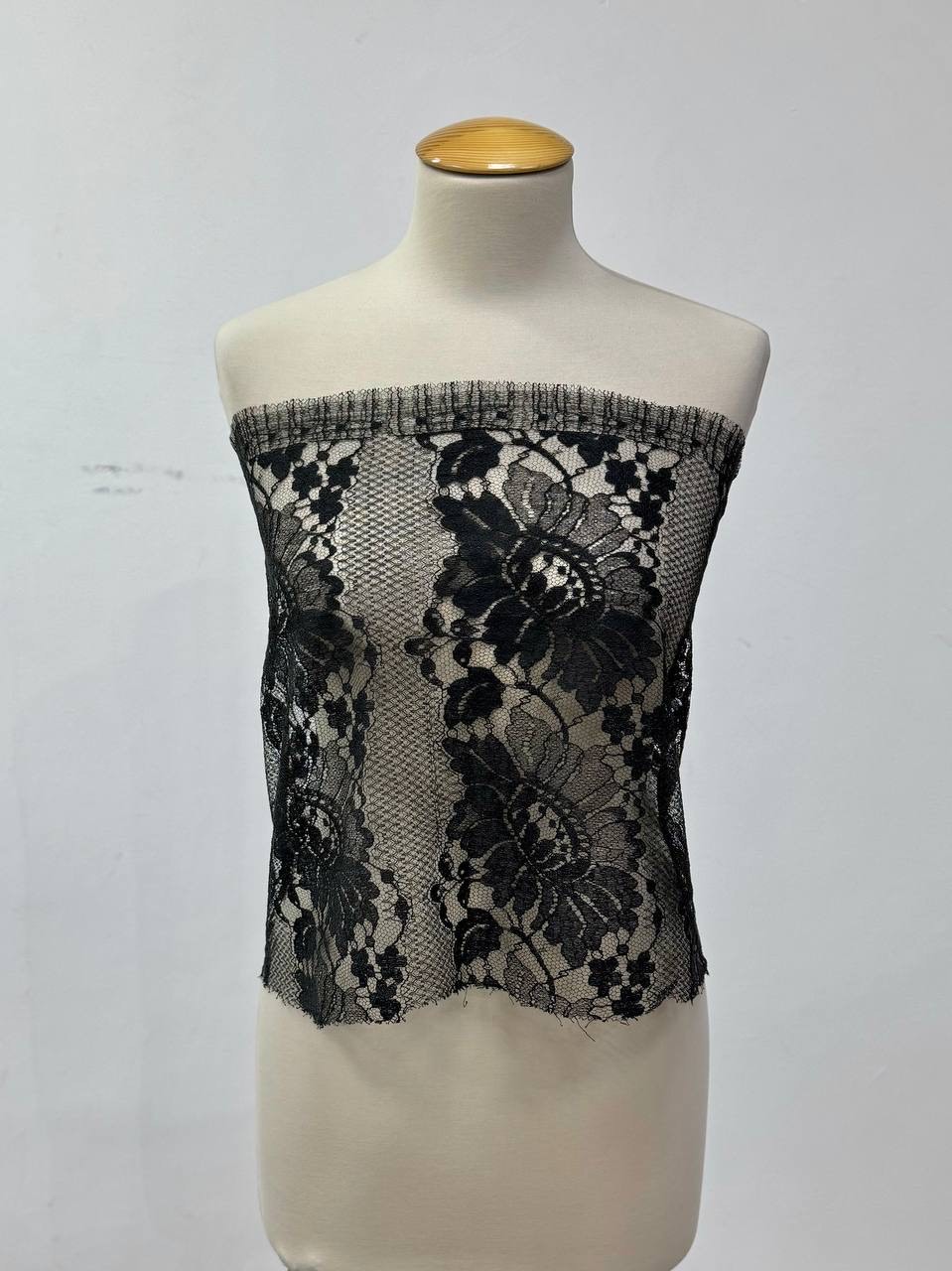 Кружевное полотно, черное, вискоза 50% п\а 50%, шир 35 см