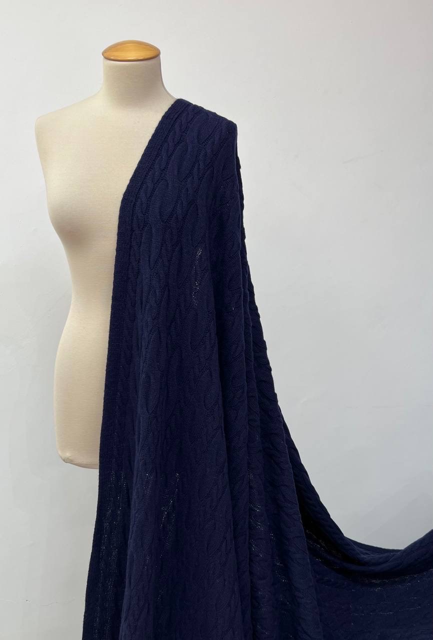 Трикотажное полотно шерсть ш 130 см. Темно-синее