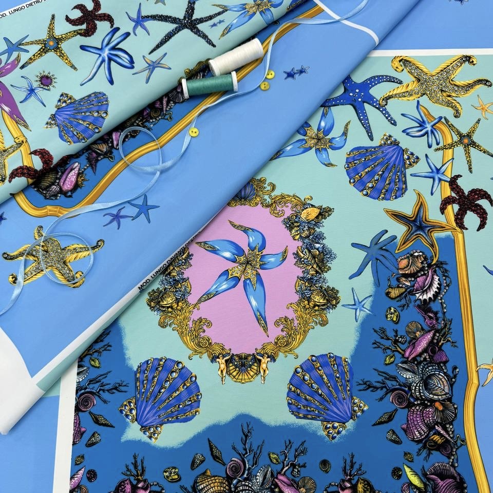 Плащевая Версаче, п\э 100%, купон 45*145 см