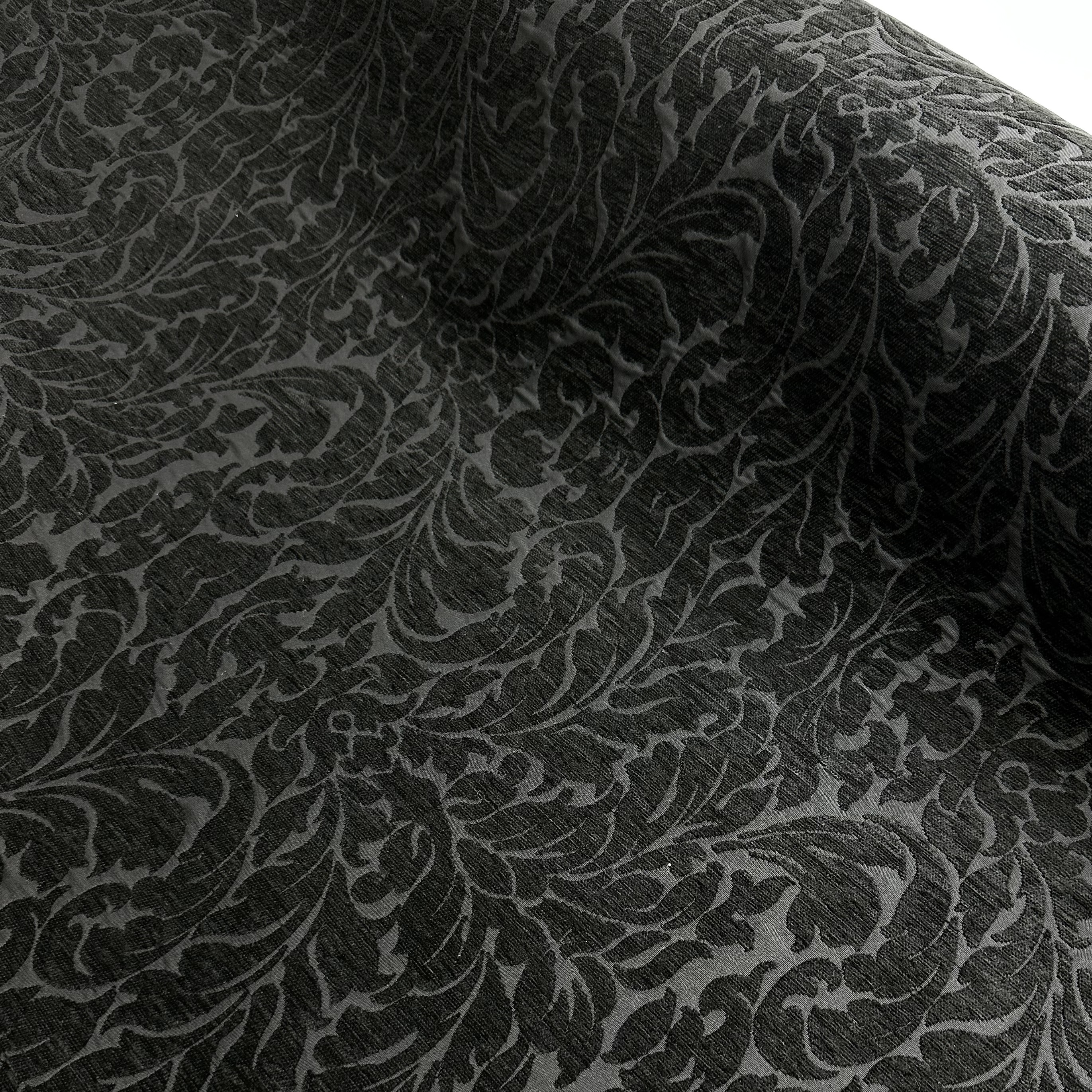 Жаккард черный мебельный