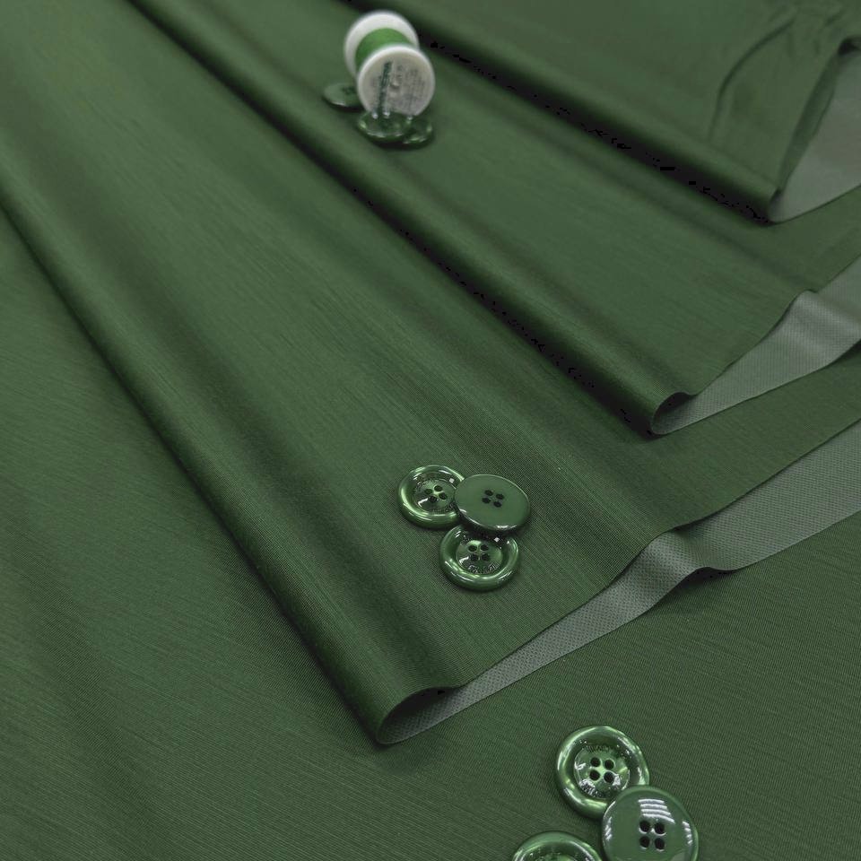 трикотаж на мембране шерсть зелёная шир. 125 см