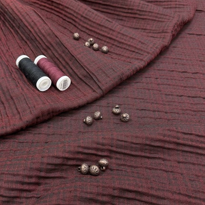 Жакард бордо жатка