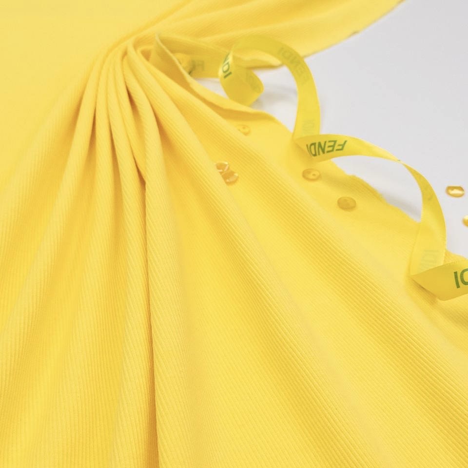 Трикотаж кулирка желтый, шир 110 см