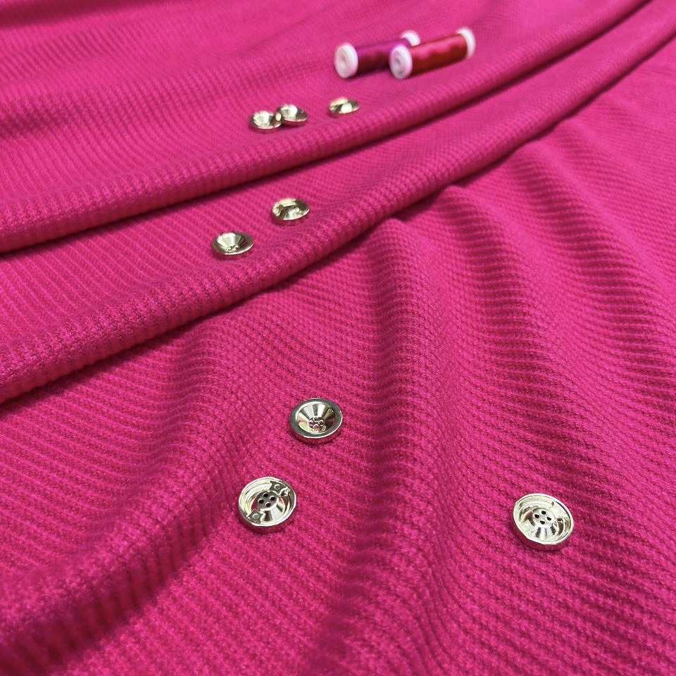 Трикотажное полотно розово-малиновое акрил шир 150 см