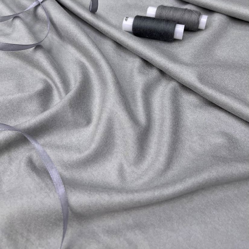 Трикотажное Серое Лоро Пиана полотно кашемир шир 150 см